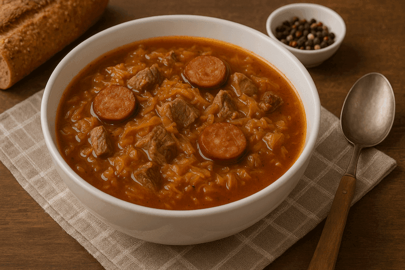 Tradičná slovenská vianočná kapustnica