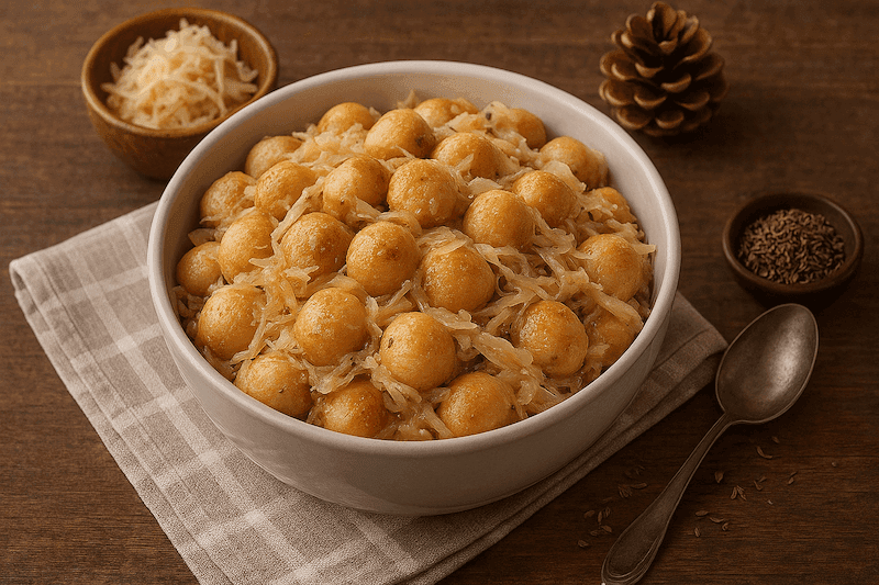 Bobaľky s kyslou kapustou