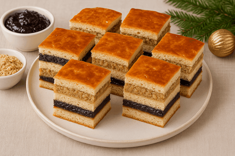 Štedrák – vianočný koláč so štyrmi plnkami